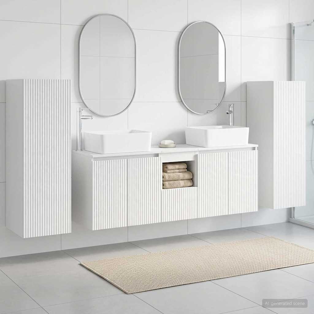 Badkamermeubelset 5 st Hoogglans Wit 33 x 34,5 x 100 cm