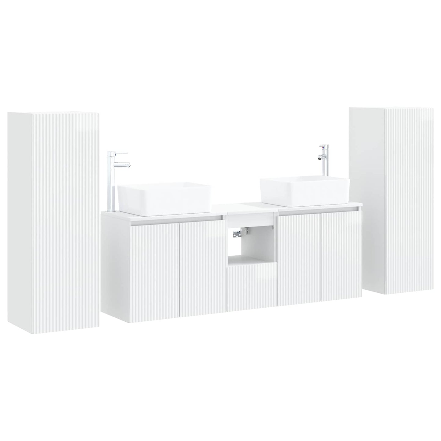 Badkamermeubelset 5 st Hoogglans Wit 33 x 34,5 x 100 cm