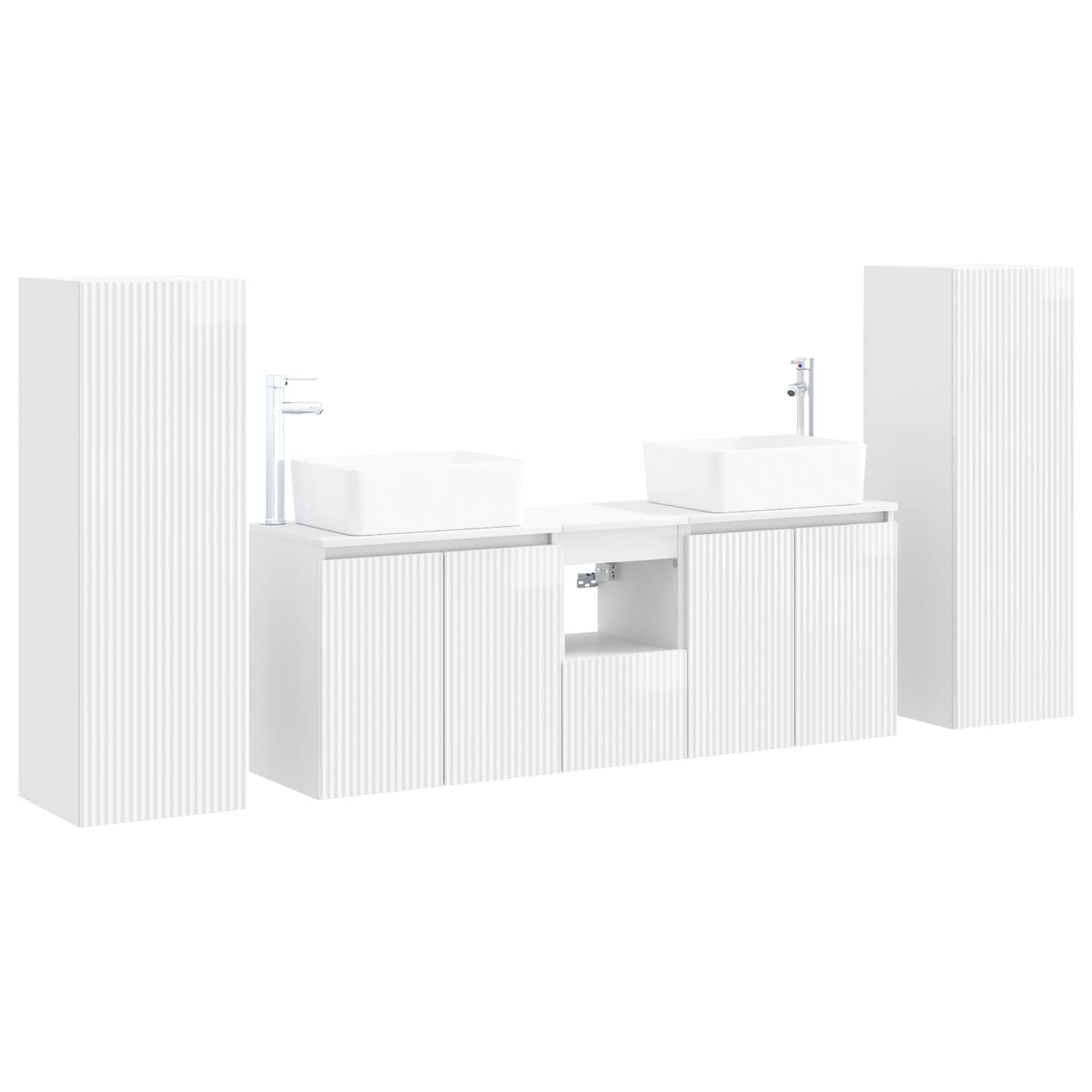 Badkamermeubelset 5 st Hoogglans Wit 33 x 34,5 x 100 cm