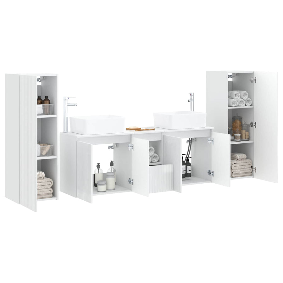 Badkamermeubelset 5 st Hoogglans Wit 33 x 34,5 x 100 cm