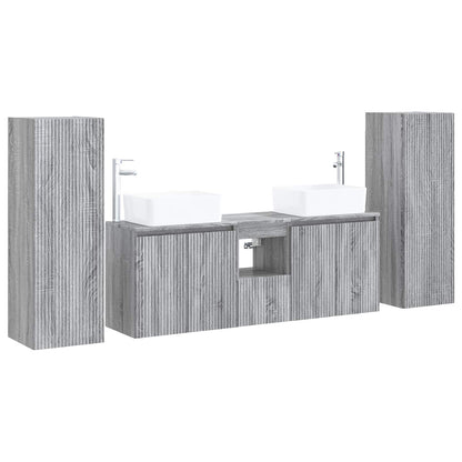 Badkamermeubelset 5 st Grijs Sonoma 33 x 34,5 x 100 cm