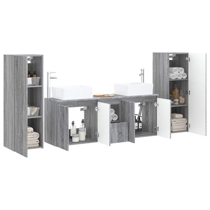 Badkamermeubelset 5 st Grijs Sonoma 33 x 34,5 x 100 cm