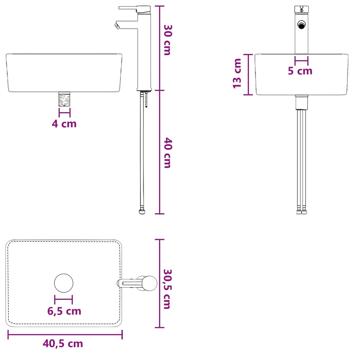 Badkamermeubelset 5 st Artisanaal eiken 33 x 34,5 x 100 cm