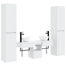 Badkamermeubelset 5 st Wit 33 x 34,5 x 160 cm Bewerkt hout