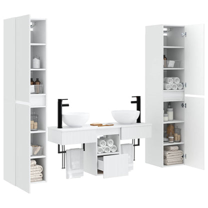 Badkamermeubelset 5 st Wit 33 x 34,5 x 160 cm Bewerkt hout