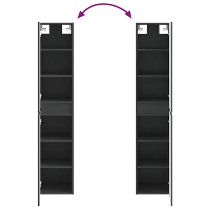 Badkamermeubelset 5 st Zwart 33 x 34,5 x 160 cm Bewerkt hout