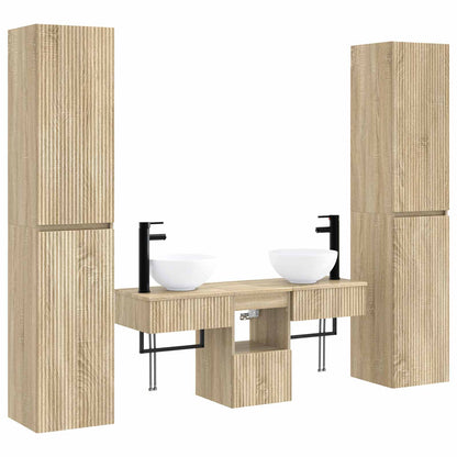 Badkamermeubelset 5 st Sonoma Eiken 33 x 34,5 x 160 cm
