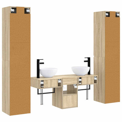 Badkamermeubelset 5 st Sonoma Eiken 33 x 34,5 x 160 cm