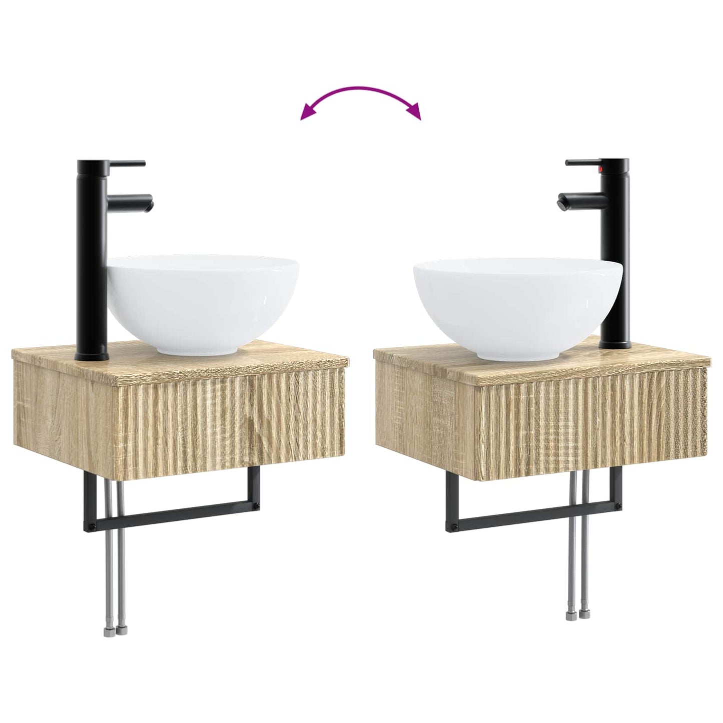 Badkamermeubelset 5 st Sonoma Eiken 33 x 34,5 x 160 cm