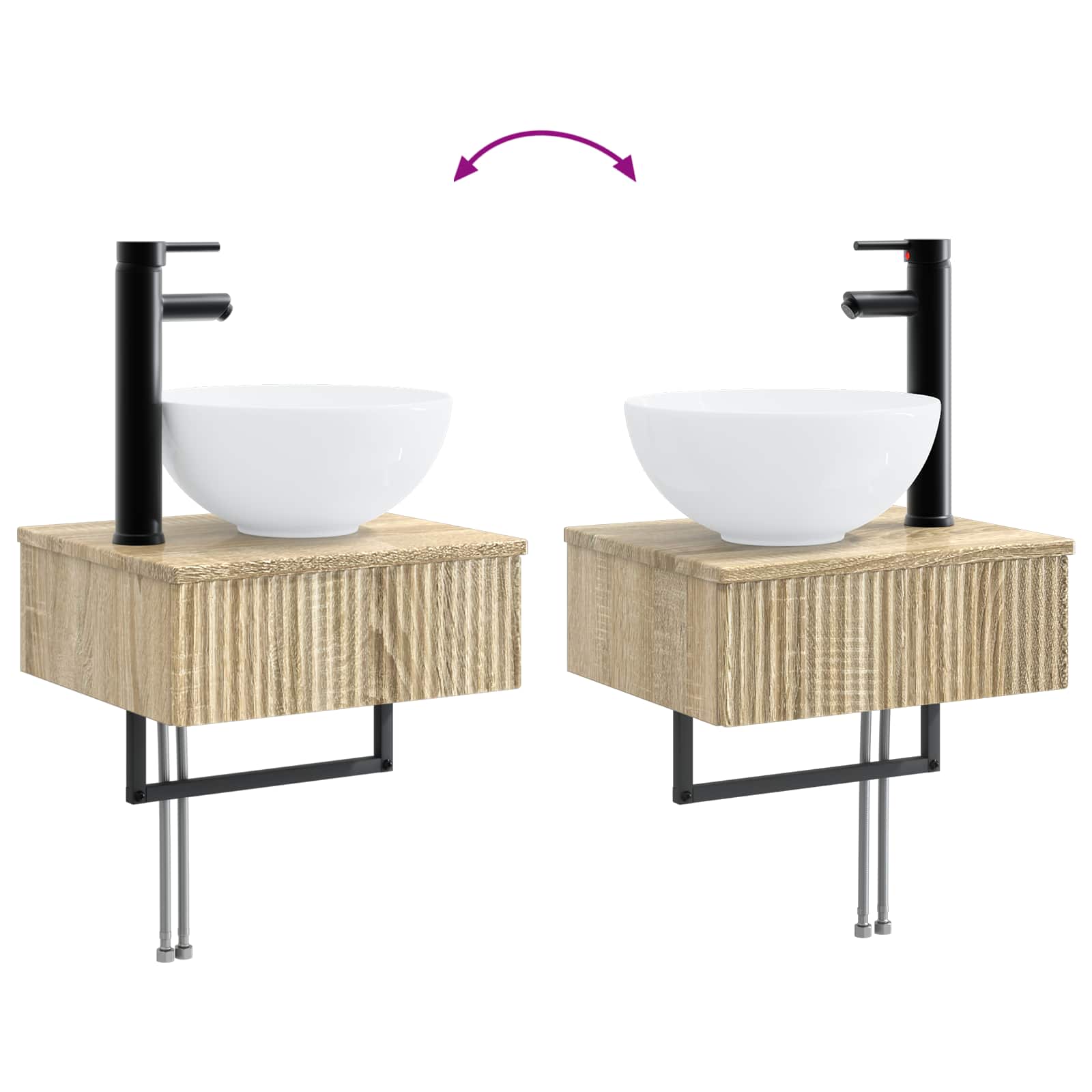 Badkamermeubelset 5 st Sonoma Eiken 33 x 34,5 x 160 cm