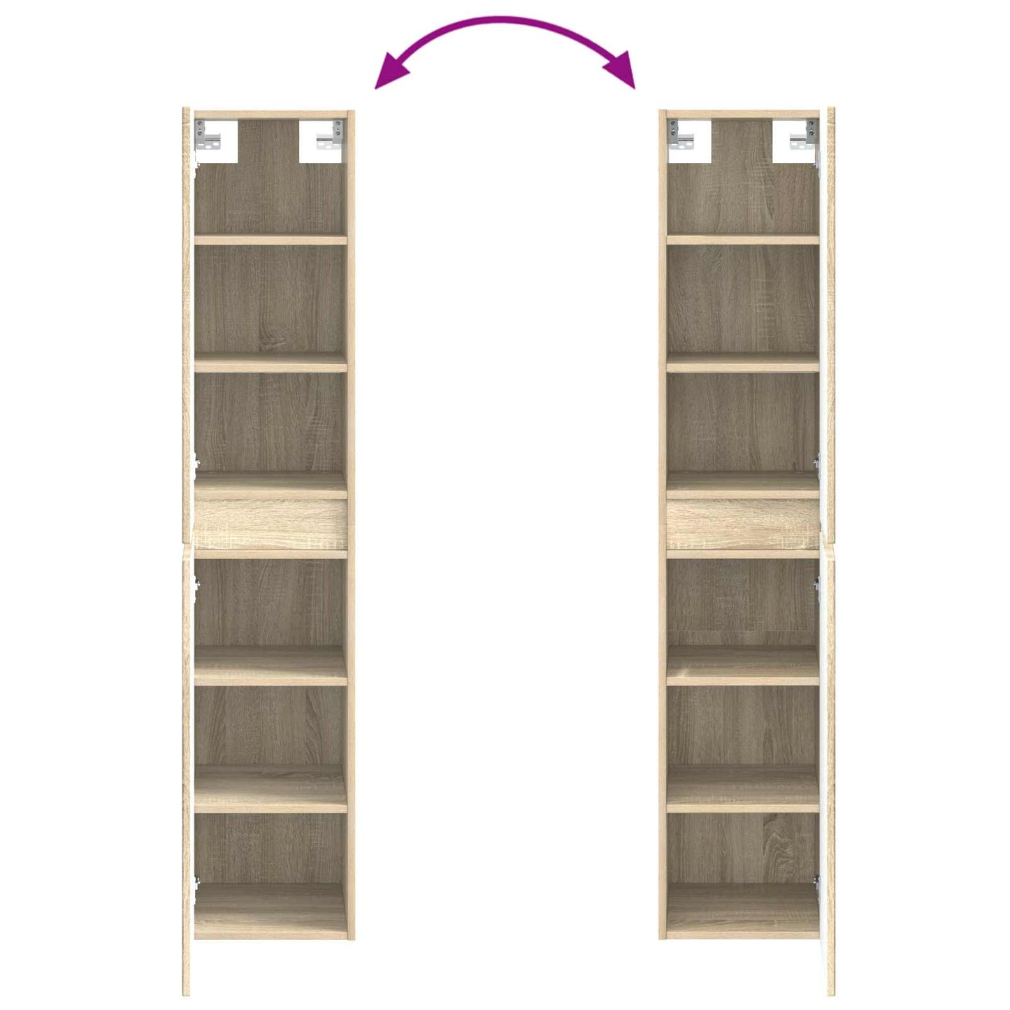 Badkamermeubelset 5 st Sonoma Eiken 33 x 34,5 x 160 cm