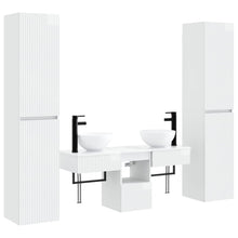 Badkamermeubelset 5 st Hoogglans Wit 33 x 34,5 x 160 cm