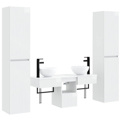 Badkamermeubelset 5 st Hoogglans Wit 33 x 34,5 x 160 cm