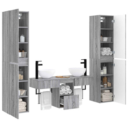 Badkamermeubelset 5 st Grijs Sonoma 33 x 34,5 x 160 cm