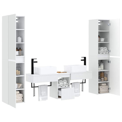 Badkamermeubelset 5 st Wit 33 x 34,5 x 160 cm Bewerkt hout