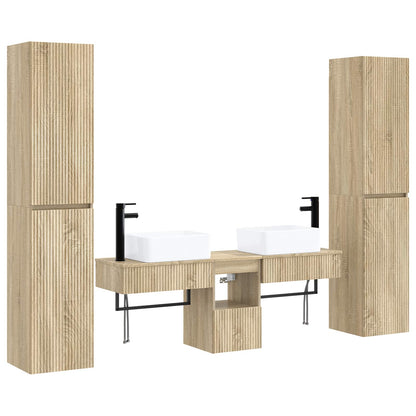 Badkamermeubelset 5 st Sonoma Eiken 33 x 34,5 x 160 cm