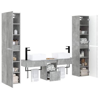 Badkamermeubelset 5 st Betongrijs 33 x 34,5 x 160 cm