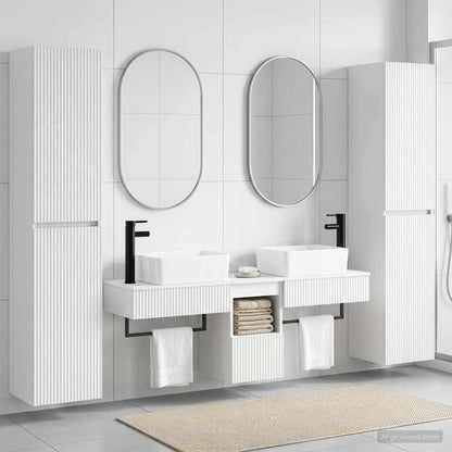 Badkamermeubelset 5 st Hoogglans Wit 33 x 34,5 x 160 cm