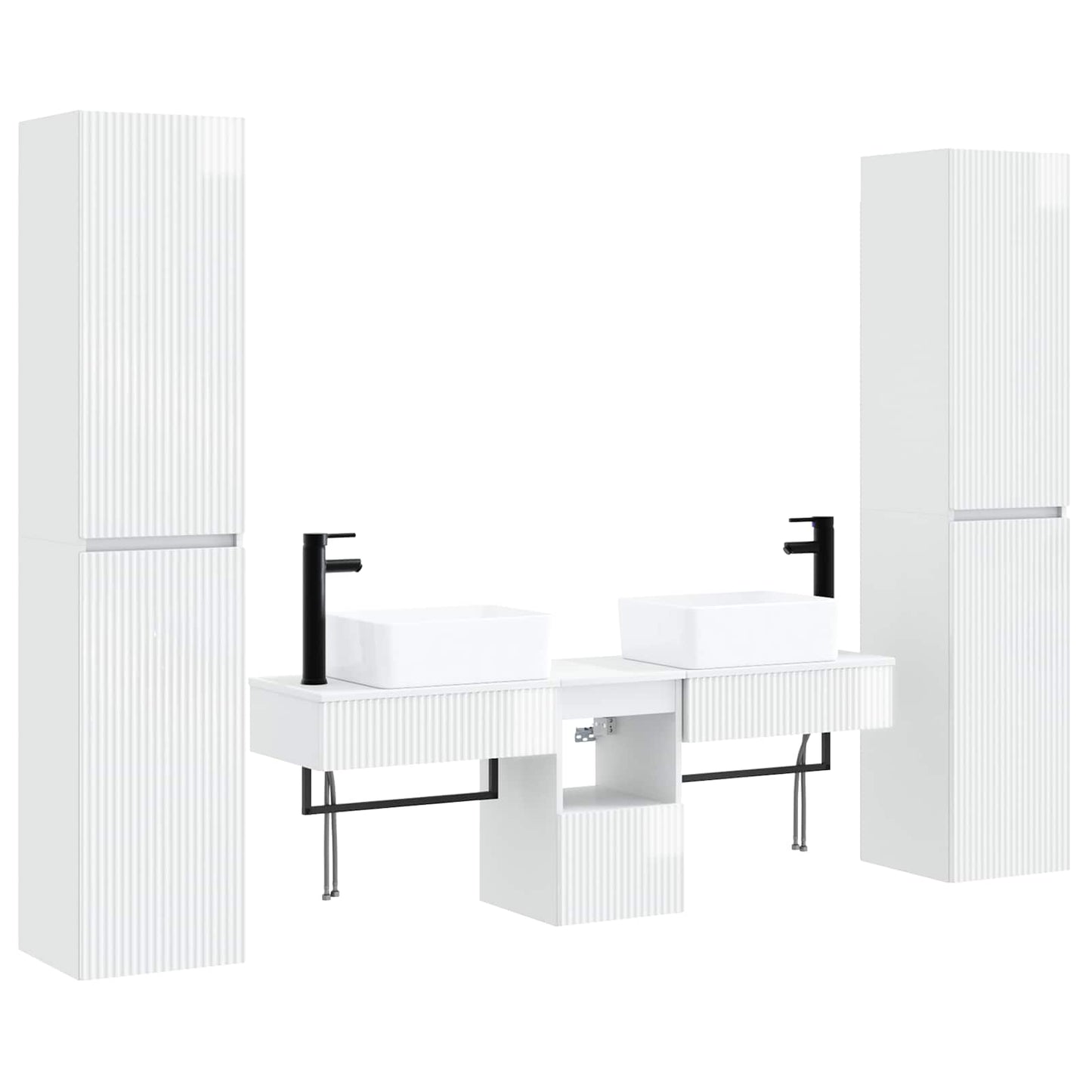 Badkamermeubelset 5 st Hoogglans Wit 33 x 34,5 x 160 cm