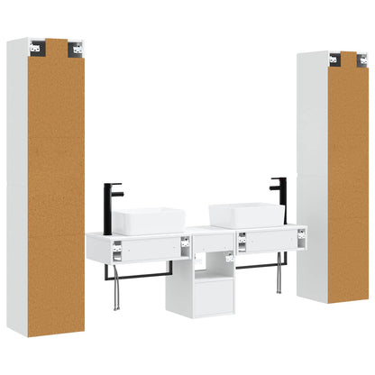 Badkamermeubelset 5 st Hoogglans Wit 33 x 34,5 x 160 cm