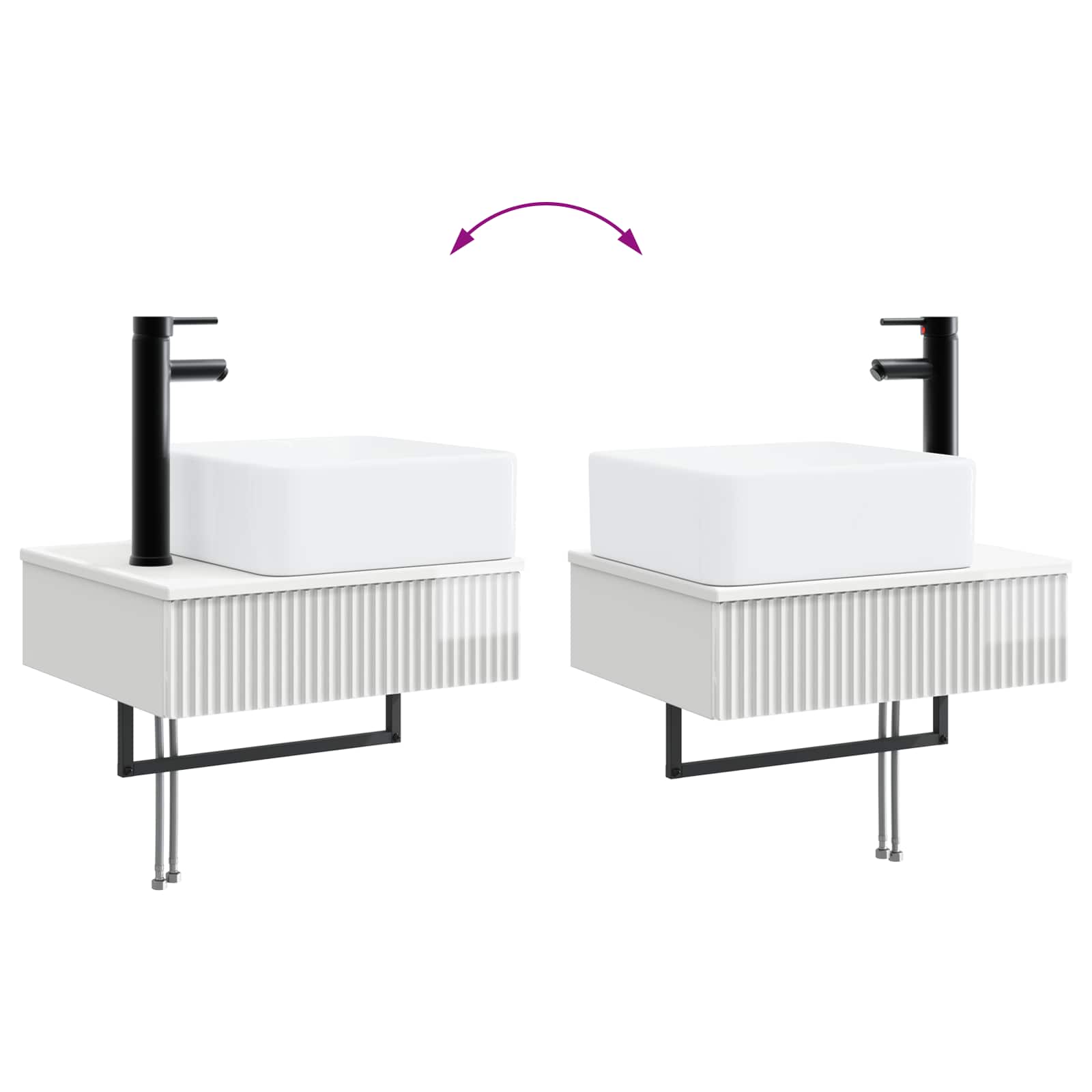 Badkamermeubelset 5 st Hoogglans Wit 33 x 34,5 x 160 cm