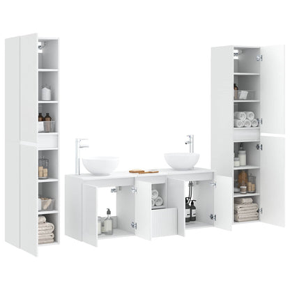 Badkamermeubelset 5 st Wit 33 x 34,5 x 160 cm Bewerkt hout