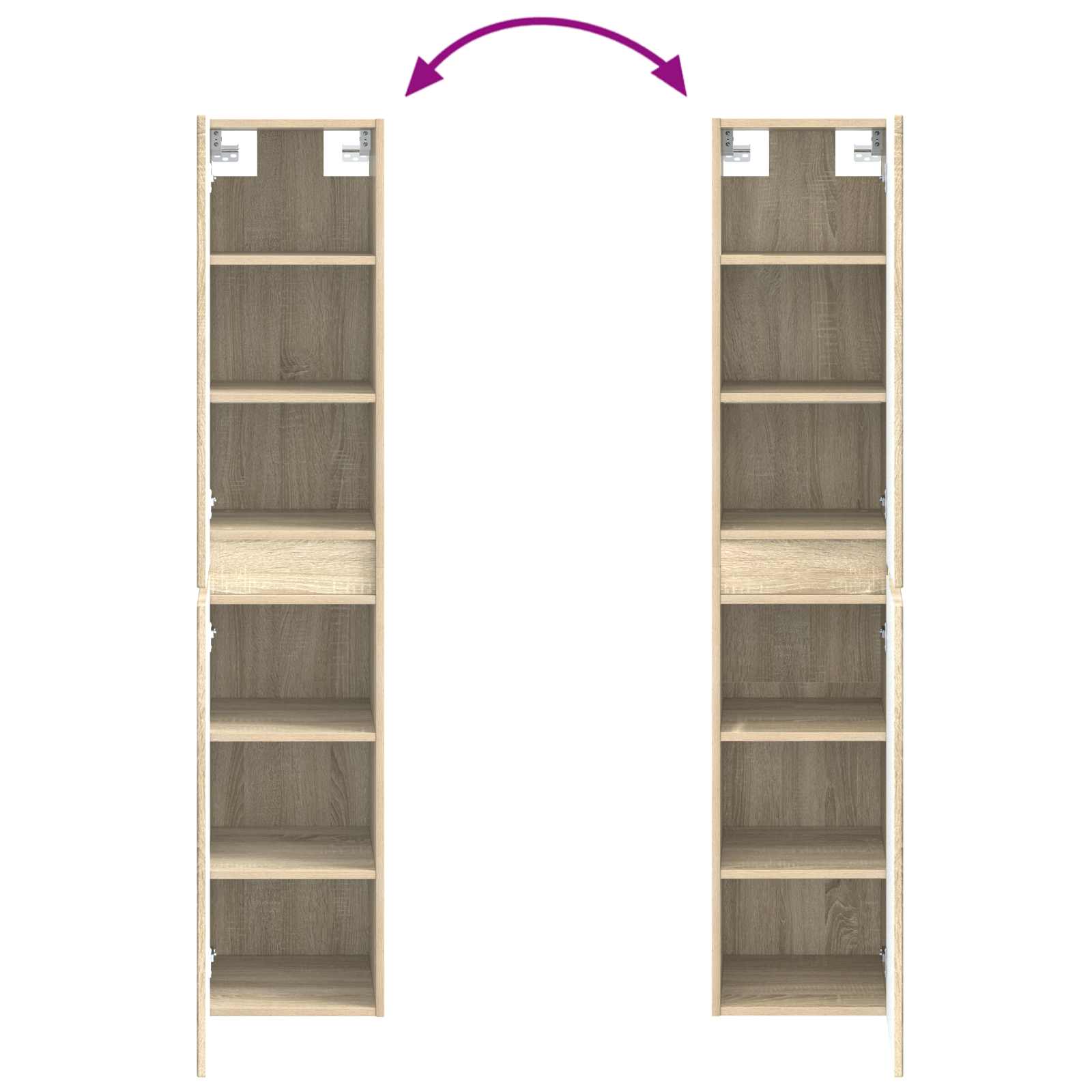 Badkamermeubelset 5 st Sonoma Eiken 33 x 34,5 x 160 cm