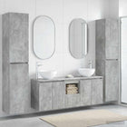 Badkamermeubelset 5 st Betongrijs 33 x 34,5 x 160 cm