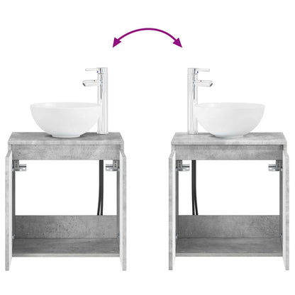 Badkamermeubelset 5 st Betongrijs 33 x 34,5 x 160 cm