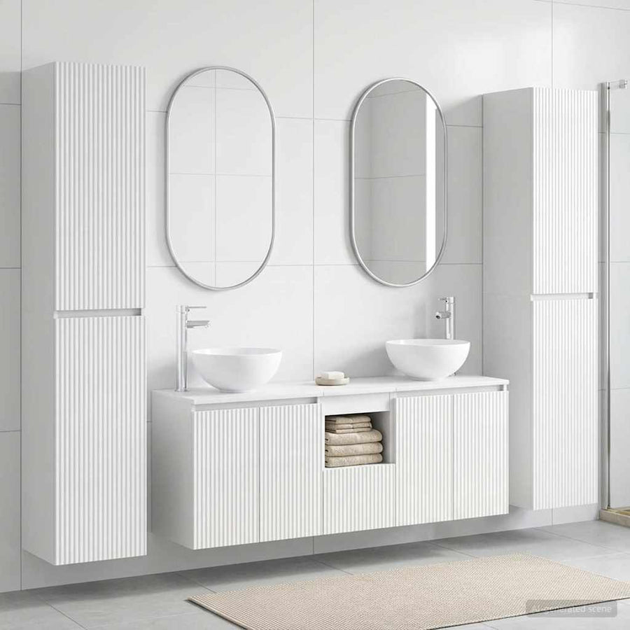 Badkamermeubelset 5 st Hoogglans Wit 33 x 34,5 x 160 cm