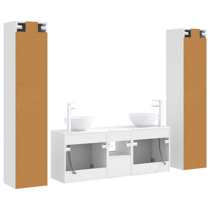 Badkamermeubelset 5 st Hoogglans Wit 33 x 34,5 x 160 cm