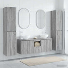 Badkamermeubelset 5 st Grijs Sonoma 33 x 34,5 x 160 cm