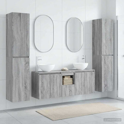 Badkamermeubelset 5 st Grijs Sonoma 33 x 34,5 x 160 cm