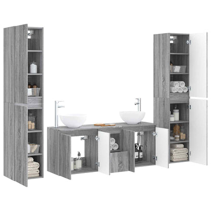 Badkamermeubelset 5 st Grijs Sonoma 33 x 34,5 x 160 cm