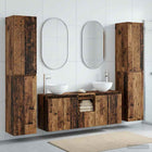 Badkamermeubelset 5 st Oud hout 33 x 34,5 x 160 cm Bewerkt hout