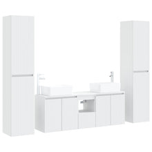 Badkamermeubelset 5 st Wit 33 x 34,5 x 160 cm Bewerkt hout