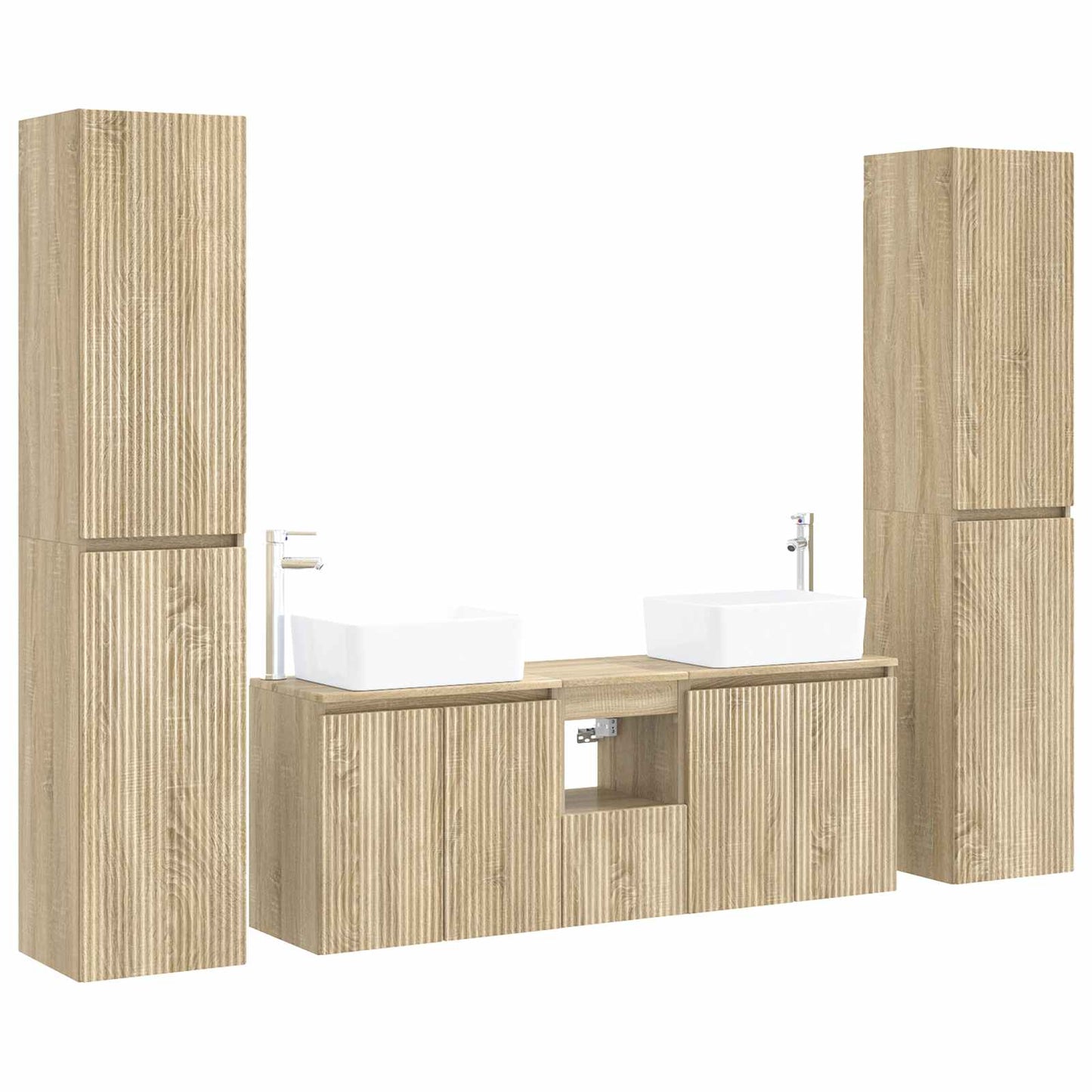 Badkamermeubelset 5 st Sonoma Eiken 33 x 34,5 x 160 cm