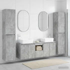 Badkamermeubelset 5 st Betongrijs 33 x 34,5 x 160 cm