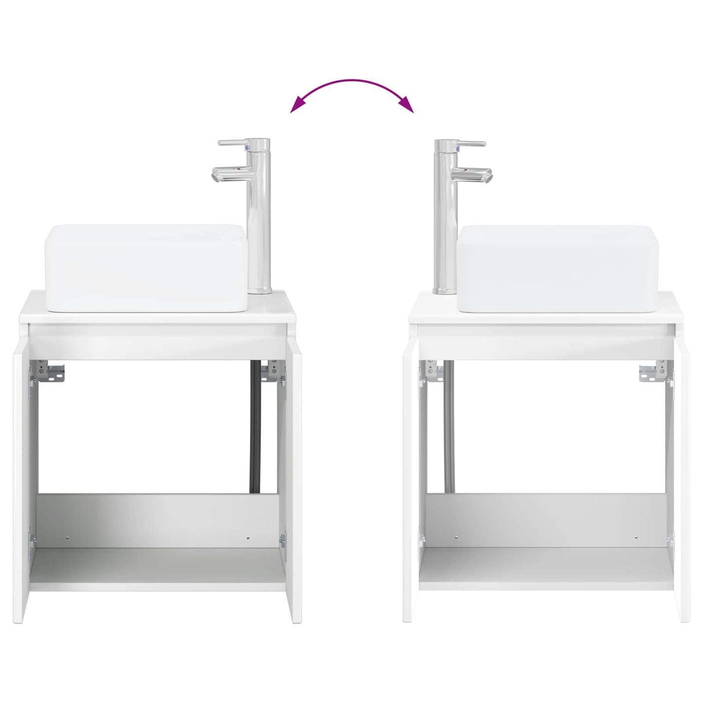 Badkamermeubelset 5 st Hoogglans Wit 33 x 34,5 x 160 cm