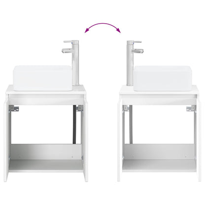 Badkamermeubelset 5 st Hoogglans Wit 33 x 34,5 x 160 cm