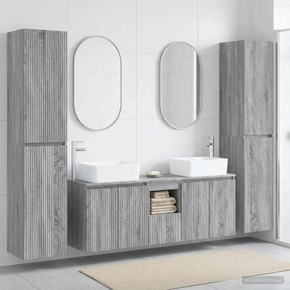 Badkamermeubelset 5 st Grijs Sonoma 33 x 34,5 x 160 cm