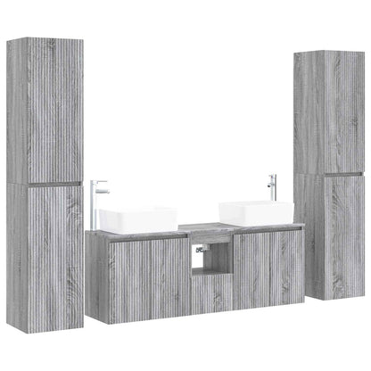 Badkamermeubelset 5 st Grijs Sonoma 33 x 34,5 x 160 cm