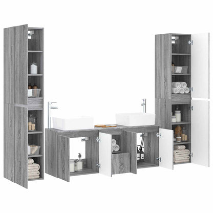 Badkamermeubelset 5 st Grijs Sonoma 33 x 34,5 x 160 cm