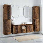 Badkamermeubelset 5 st Oud hout 33 x 34,5 x 160 cm Bewerkt hout