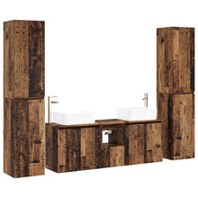 Badkamermeubelset 5 st Oud hout 33 x 34,5 x 160 cm Bewerkt hout