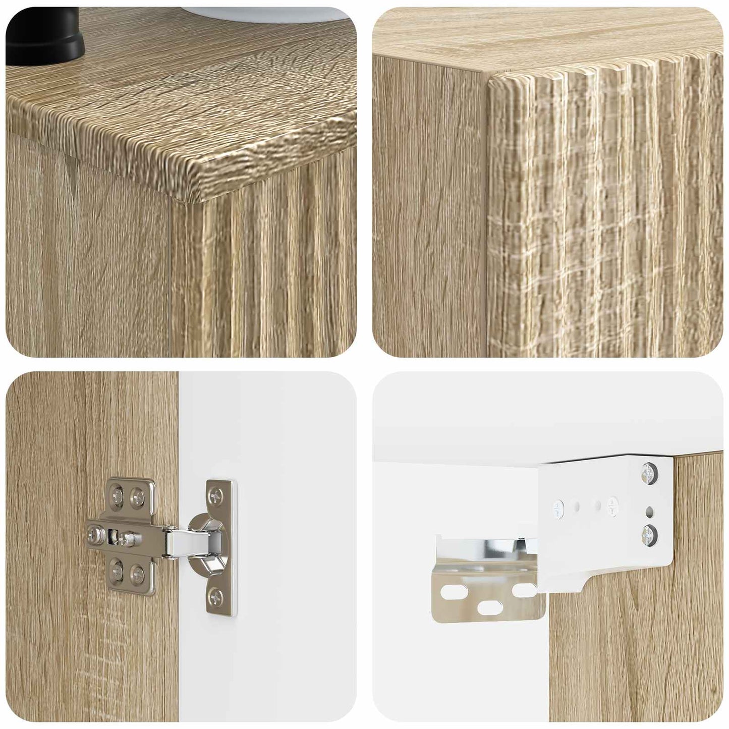 Badkamermeubelset 3 st Sonoma Eiken 33 x 34,5 x 160 cm