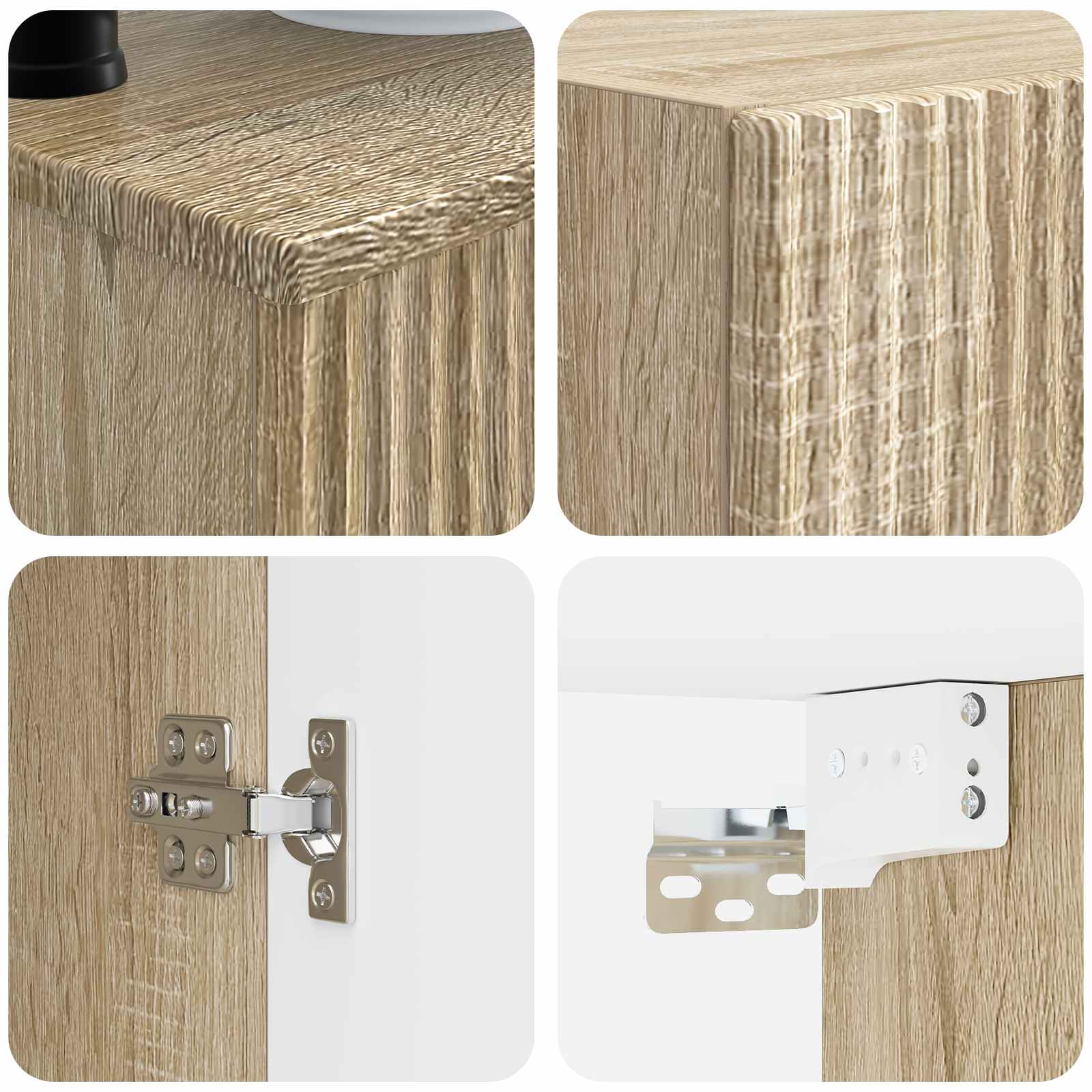 Badkamermeubelset 3 st Sonoma Eiken 33 x 34,5 x 160 cm