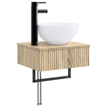 Badkamermeubelset 3 st Sonoma Eiken 33 x 34,5 x 160 cm