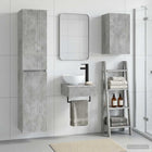 Badkamermeubelset 3 st Betongrijs 33 x 34,5 x 160 cm