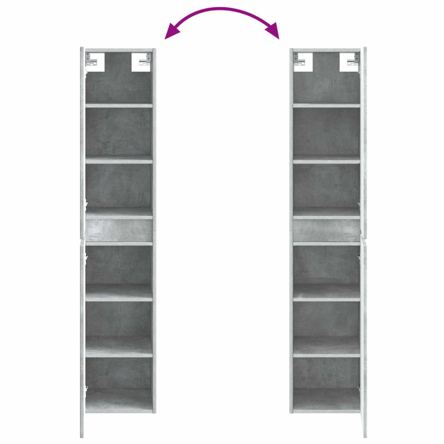 Badkamermeubelset 3 st Betongrijs 33 x 34,5 x 160 cm